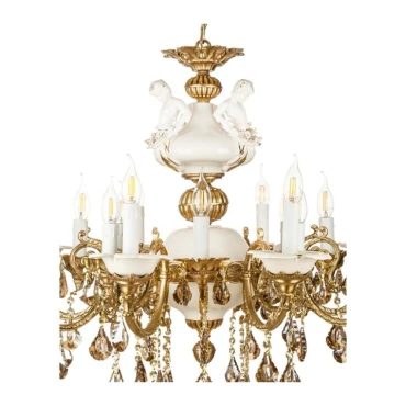 لوستر چشمه نور 16 شعله کد C2923/8-8-A آنتیک