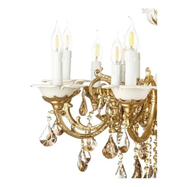 لوستر چشمه نور 16 شعله کد C2923/8-8-A آنتیک