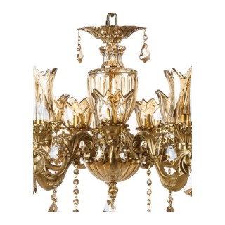 لوستر چشمه نور 10 شعله کد C2754/5-5-A آنتیک