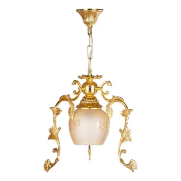 لوستر آویز برنزی چشمه نور یک شعله کد 2514