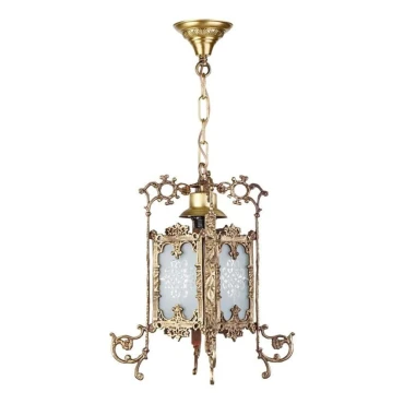 لوستر برنزی چشمه نور 1 شعله کد 2753