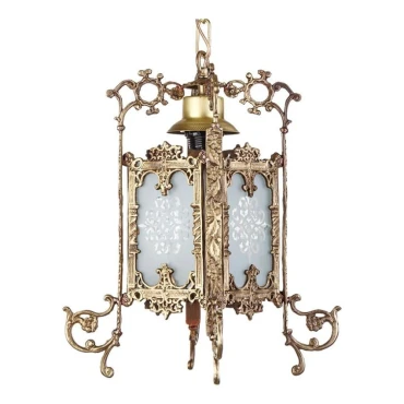 لوستر برنزی چشمه نور 1 شعله کد 2753