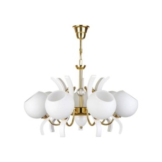 لوستر چوب استیل چشمه نور 7 شعله کد 887