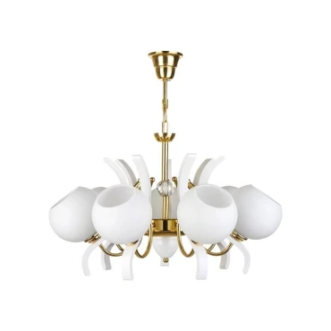 لوستر چوب استیل چشمه نور 7 شعله کد 887