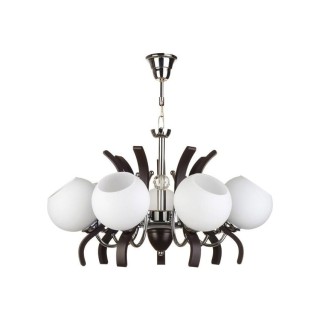 لوستر چوب استیل چشمه نور 7 شعله کد 887