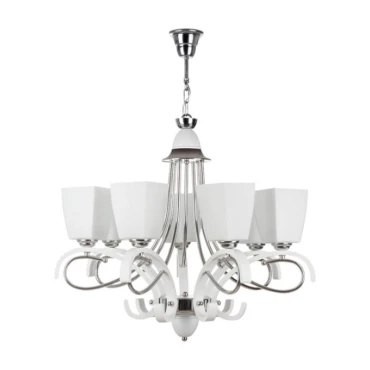 لوستر چوب استیل چشمه نور 7 شعله کد 838