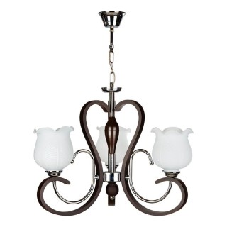 لوستر چشمه نور 3 شعله کد 829/3C-WT کروم