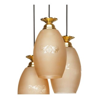 چراغ آویز استیل چشمه نور 3 شعله کد 588