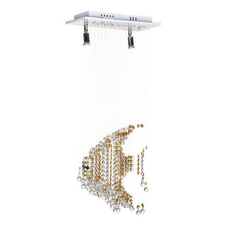 لوستر آویز سقفی چشمه نور 2 شعله کد 5314