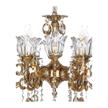 لوستر برنزی چشمه نور 12 شعله کد 2803