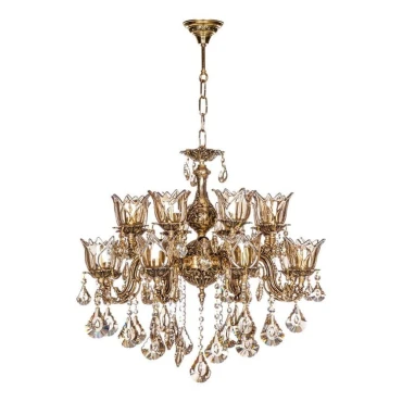 لوستر برنزی چشمه نور 24 شعله کد 2731