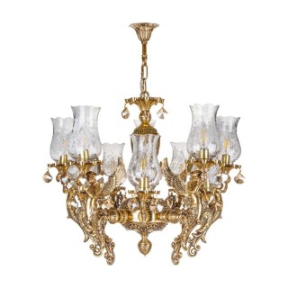 لوستر چشمه نور 10 شعله کد C2531/5-B برنزی