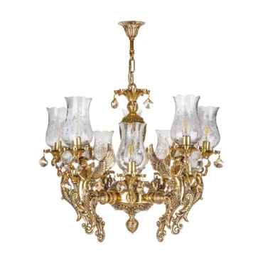 لوستر چشمه نور 10 شعله کد C2531/5-B برنزی