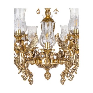 لوستر چشمه نور 10 شعله کد C2531/5-B برنزی