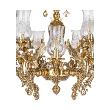 لوستر چشمه نور 10 شعله کد C2531/5-B برنزی