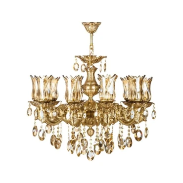 لوستر چشمه نور10 شعله کد 2547 آنتیک