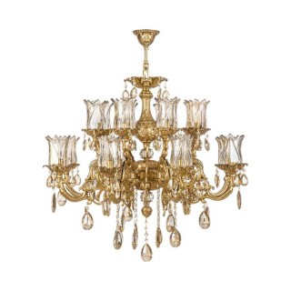 لوستر چشمه نور 16 شعله کد C2941/8-A آنتیک