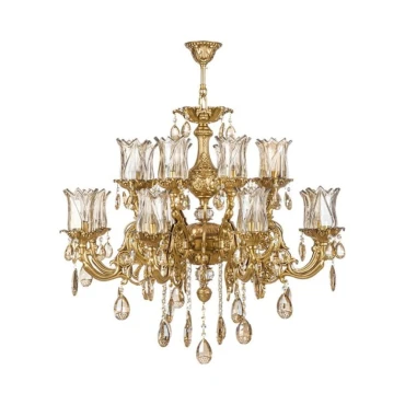 لوستر چشمه نور 16 شعله کد C2941/8-A آنتیک