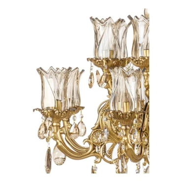 لوستر چشمه نور 16 شعله کد C2941/8-A آنتیک