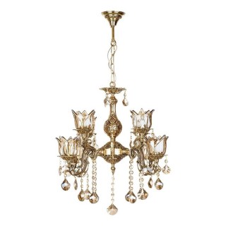 لوستر برنزی چشمه نور 10 شعله کد 2729