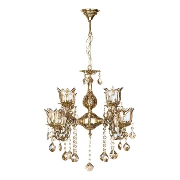 لوستر برنزی چشمه نور 10 شعله کد 2729