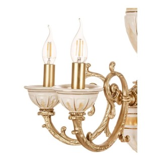 لوستر چشمه نور 6 شعله کد C2928/6-A آنتیک