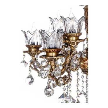 لوستر دایکاست چشمه نور 12 شعله کد S3546/6-A آنتیک