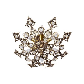 لوستر سقفی برنزی چشمه نور 6 شعله کد 2533