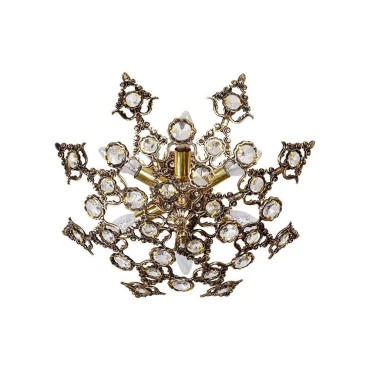 لوستر سقفی برنزی چشمه نور 6 شعله کد 2533