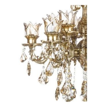 لوستر برنزی چشمه نور 12شعله کد 3559