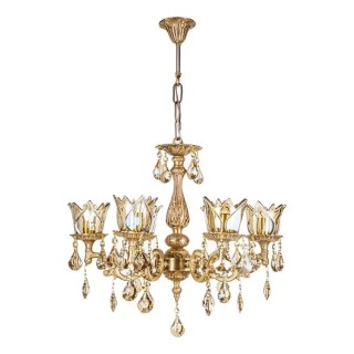 لوستر برنزی چشمه نور 5 شعله کد 2911