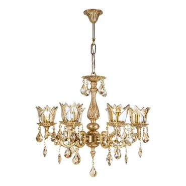 لوستر برنزی چشمه نور 5 شعله کد 2911