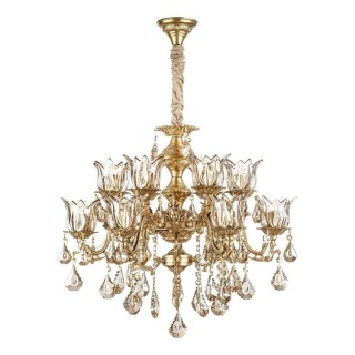 لوستر برنزی چشمه نور 12شعله کد 2780 