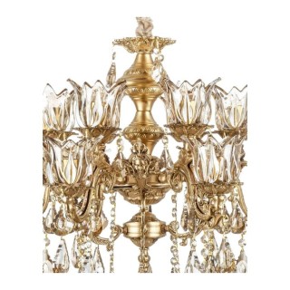 لوستر برنزی چشمه نور 12شعله کد 2780 