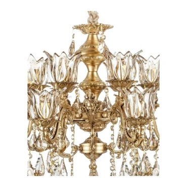 لوستر برنزی چشمه نور 12شعله کد 2780 