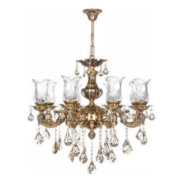 لوستر چشمه نور 8 شعله کد C2547/4-B برنزی