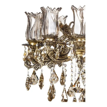 لوستر برنزی چشمه نور 16شعله کد 3523 