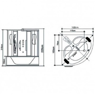 سونا بخار آپارتمانی زرین آب مدل مونترال