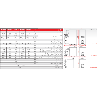 شوفاژکار پکیج زمینی آذرخش بلند as300-9