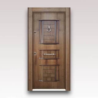 درب آلدورا سری لوکس S سوپر برجسته با روکش طبیعی گردویی کد 306