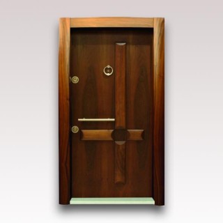 درب آلدورا سری لوکس S نیم برجسته با روکش طبیعی راش کد 063