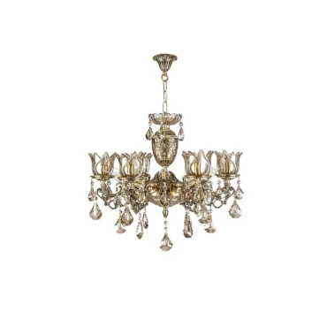 لوستر 12 شعله چشمه نور کد C2735-6-6-BO (برنزی)