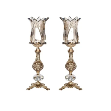 شمعدان چشمه نور کد C2990.2T-A بسته 2 عددی (زیتونی)