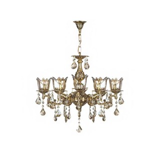 لوستر 10 شعله چشمه نور مدل C2972.5-5-B (برنزی)