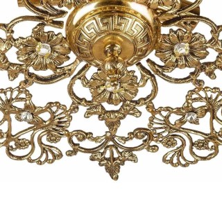 لوستر سقفی چشمه نور 3 شعله کد C2541 (برنزی)