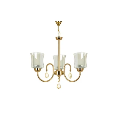 لوستر 3 شعله چشمه نور کد A811.3 (طلایی)