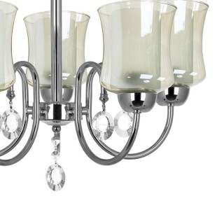 لوستر 5 شعله چشمه نور کد A811.5 (کروم)