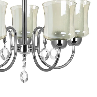 لوستر 5 شعله چشمه نور کد A811.5 (کروم)