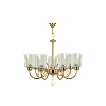 لوستر 7 شعله چشمه نور کد A811-7 (طلایی)