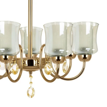 لوستر 7 شعله چشمه نور کد A811-7 (طلایی)